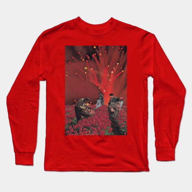 Red King Crab Long Sleeve T-Shirt by Lerson Pannawit